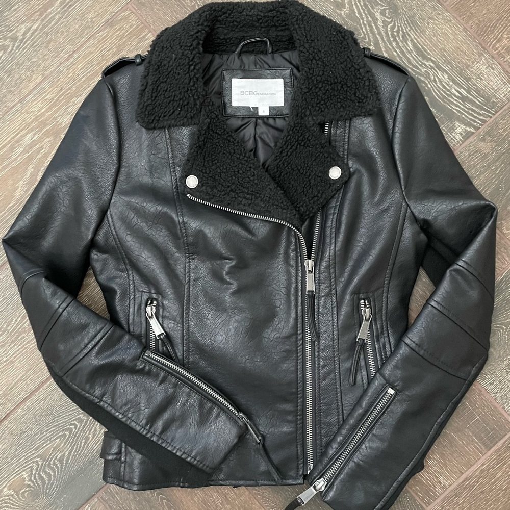 BCBGeneration Vegan Leather Moto Jacket